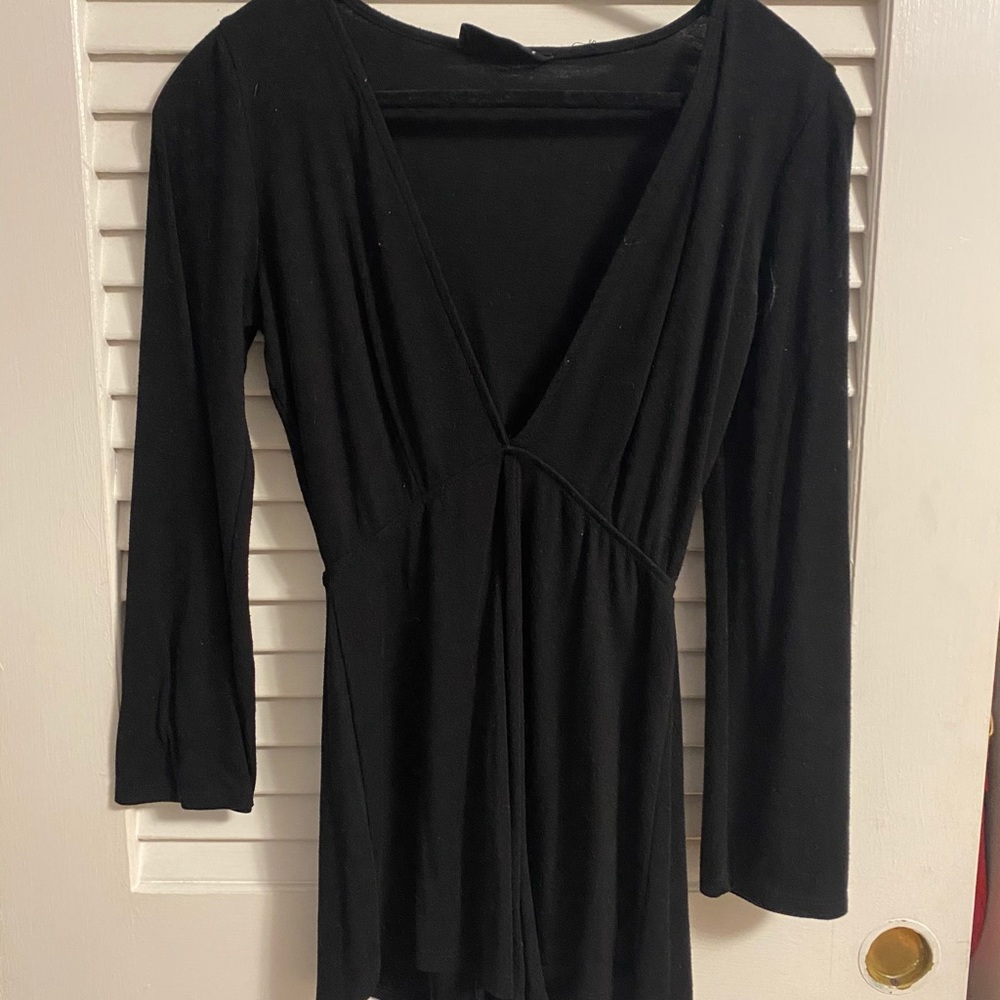 Black long sleeve romper